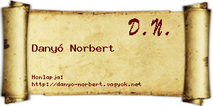 Danyó Norbert névjegykártya