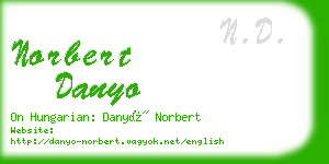 norbert danyo business card